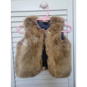 Toddler Brown Faux Fur Vest size 12m
